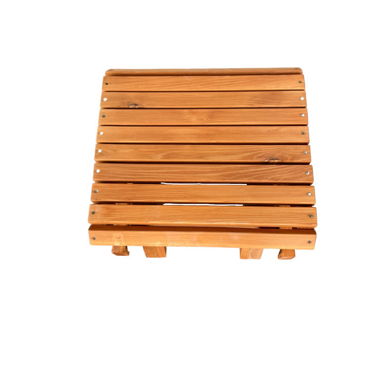 Union Rustic Apergis Outdoor Cedar Gliding Ottoman, Amishmade Wayfair